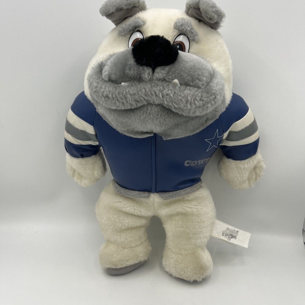 Vtg Dallas Cowboys Bulldog Ace/ACME NFL Play Football Jersey Stuffed 12” Plush